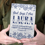 God Says I Am  | Personalized Leather Cover Notebook