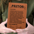Pastor Gift | Personalized Leather Cover Notebook