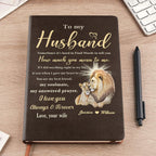 To My Husband | Personalized Leather Cover Notebook