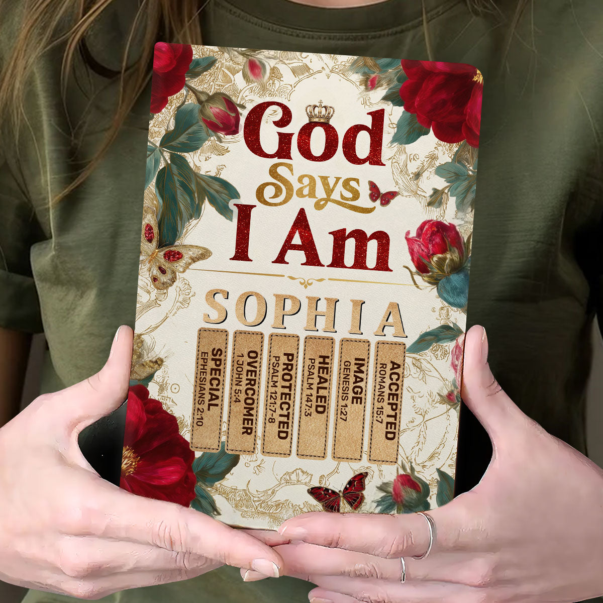 God Says I Am | Personalized Leather Cover Notebook