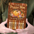 I Will Praise Him In Every Season | Personalized Leather Cover Notebook