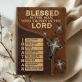 Blessed Is The Man Who Trusts In The Lord | Personalized Leather Cover Notebook