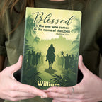 Blessed Is The One Who Comes In The Name Of The Lord | Personalized Leather Cover Notebook