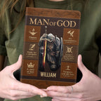 Man Of God | Personalized Leather Cover Notebook