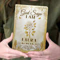 God Says I Am Golden Aura | Personalized Leather Cover Notebook