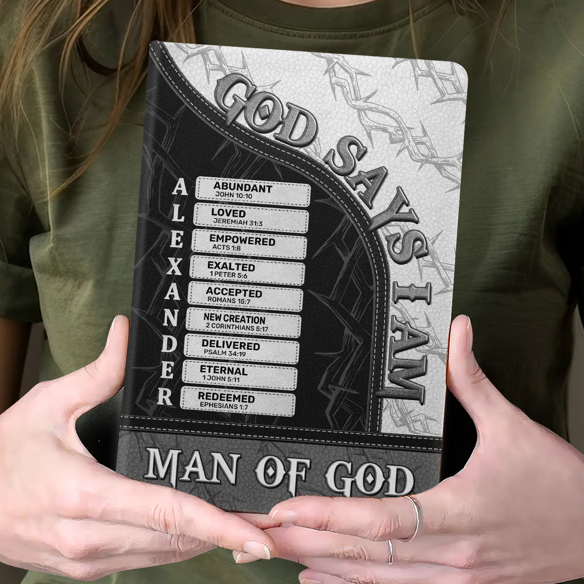 Man Of God  | Personalized Leather Cover Notebook