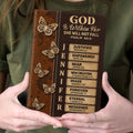 God Is Within Her She Will Not Fall | Personalized Leather Cover Notebook