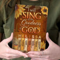 I Will Sing Of The Goodness Of God | Personalized Leather Cover Notebook