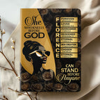 She Who Kneels Before God Can Stand Before Anyone | Personalized Leather Cover Notebook