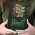Man Of God Husband Daddy Protector Hero | Personalized Leather Cover Notebook