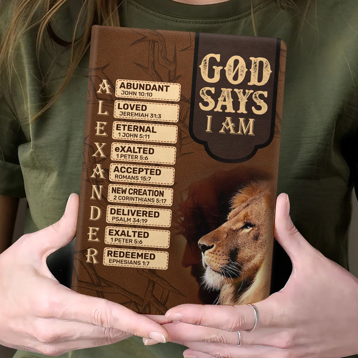 Man Of God | Personalized Leather Cover Notebook