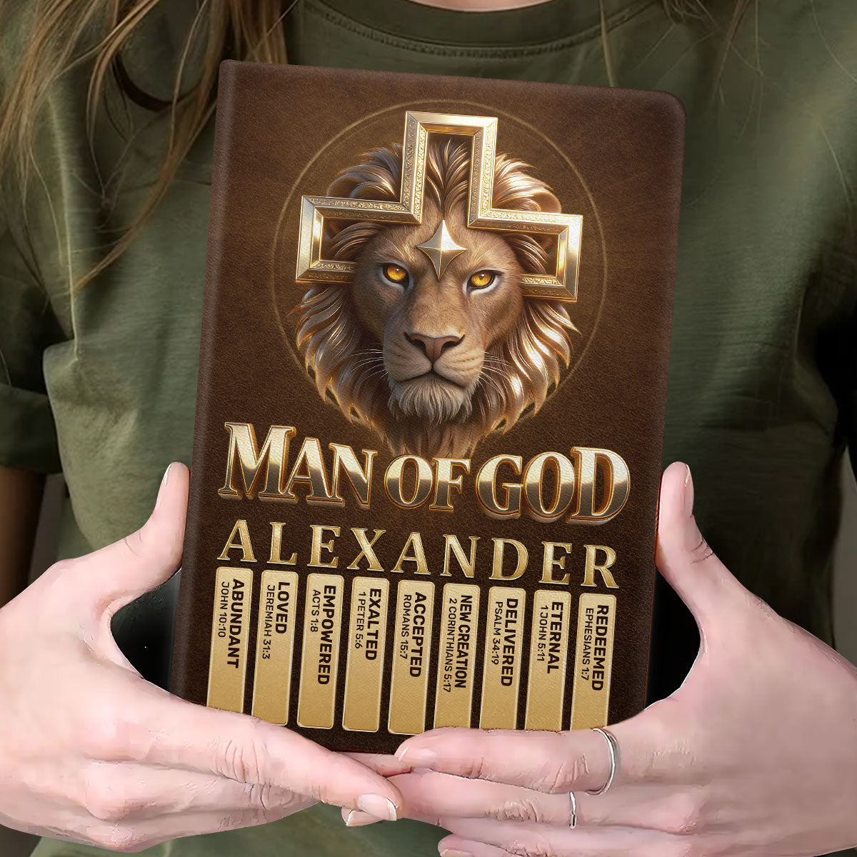 Man Of God | Personalized Leather Cover Notebook
