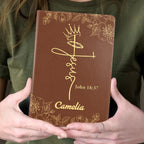 Jesus Is King John 18:37 | Personalized Leather Cover Notebook