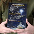 Faithful Pastor Tribute | Personalized Leather Cover Notebook