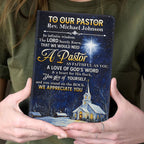 Faithful Pastor Tribute | Personalized Leather Cover Notebook