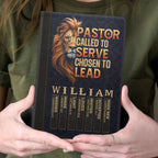 Pastor Called To Serve Chosen To Lead | Personalized Leather Cover Notebook