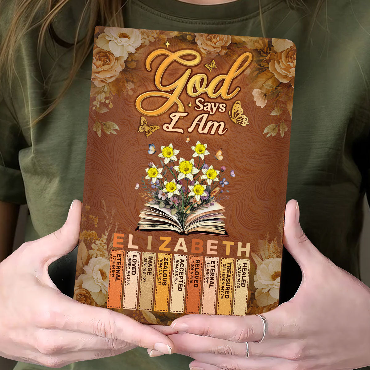 God Says I Am | Personalized Leather Cover Notebook