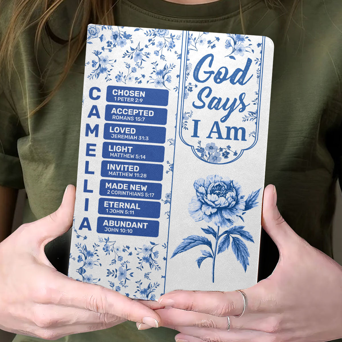 God Says I Am | Personalized Leather Cover Notebook