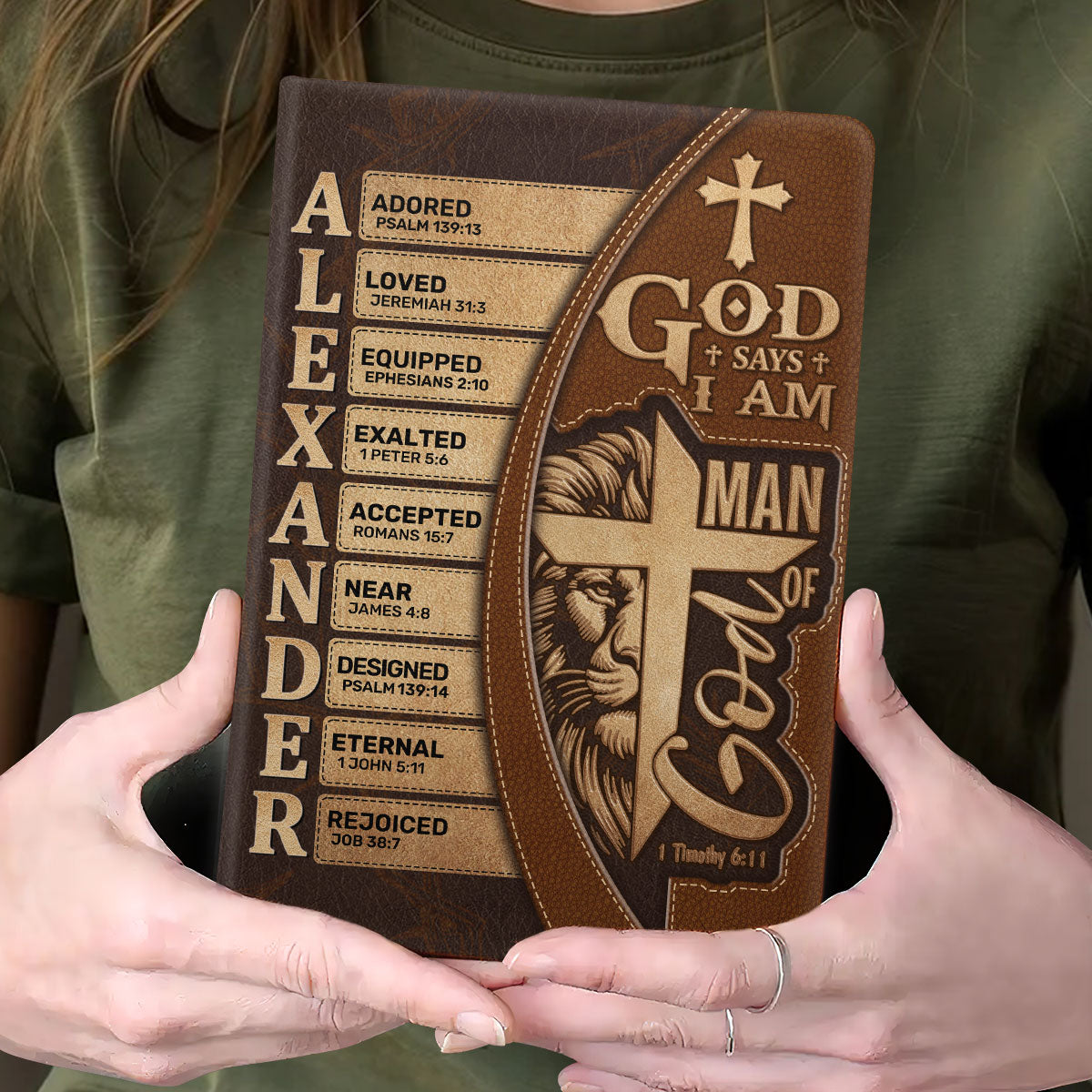 Man Of God | Personalized Leather Cover Notebook