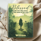 Blessed Is The One Who Comes In The Name Of The Lord | Personalized Leather Cover Notebook