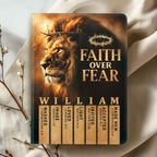Faith Over Fear | Personalized Leather Cover Notebook
