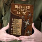 Blessed Is The Man Who Trusts In The Lord | Personalized Leather Cover Notebook