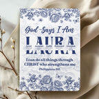 God Says I Am  | Personalized Leather Cover Notebook