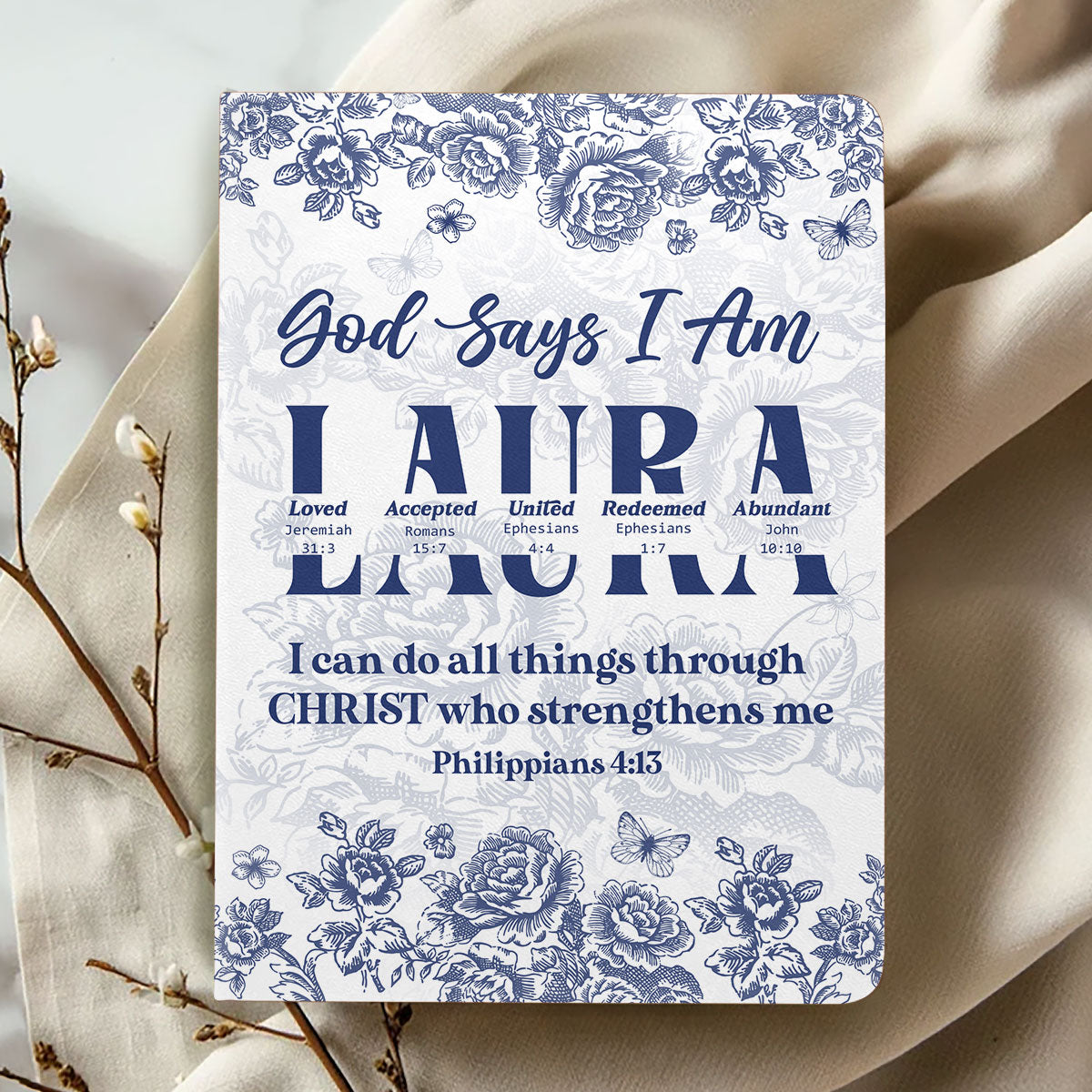 God Says I Am  | Personalized Leather Cover Notebook