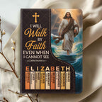 I Will Walk By Faith Even I Cannot See | Personalized Leather Cover Notebook