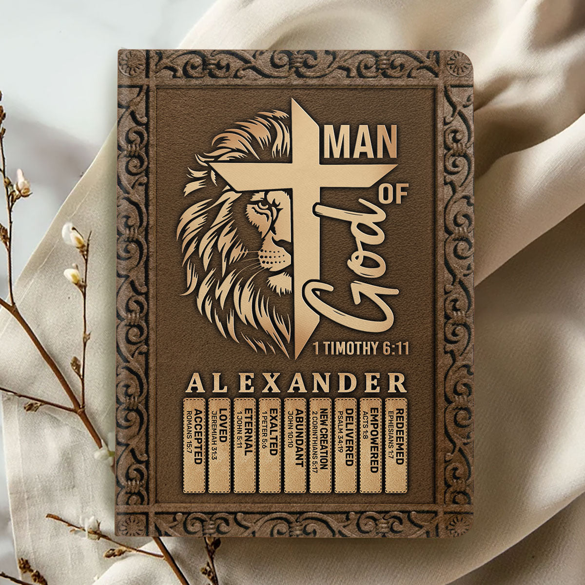 Man Of God | Personalized Leather Cover Notebook