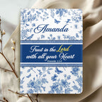Trust In The Lord With All Your Heart | Personalized Leather Cover Notebook