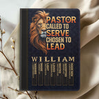 Pastor Called To Serve Chosen To Lead | Personalized Leather Cover Notebook
