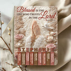 Blessed Is The One Who Trusts In The Lord | Personalized Leather Cover Notebook