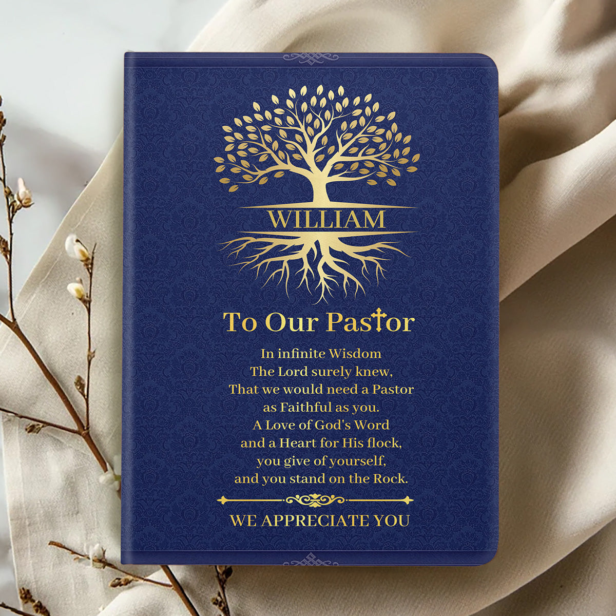 To Our Pastor | Personalized Leather Cover Notebook