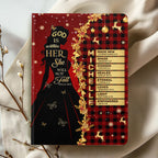 God Is Within Her She Will Not Fall | Personalized Leather Cover Notebook