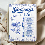 God Says I Am | Personalized Leather Cover Notebook