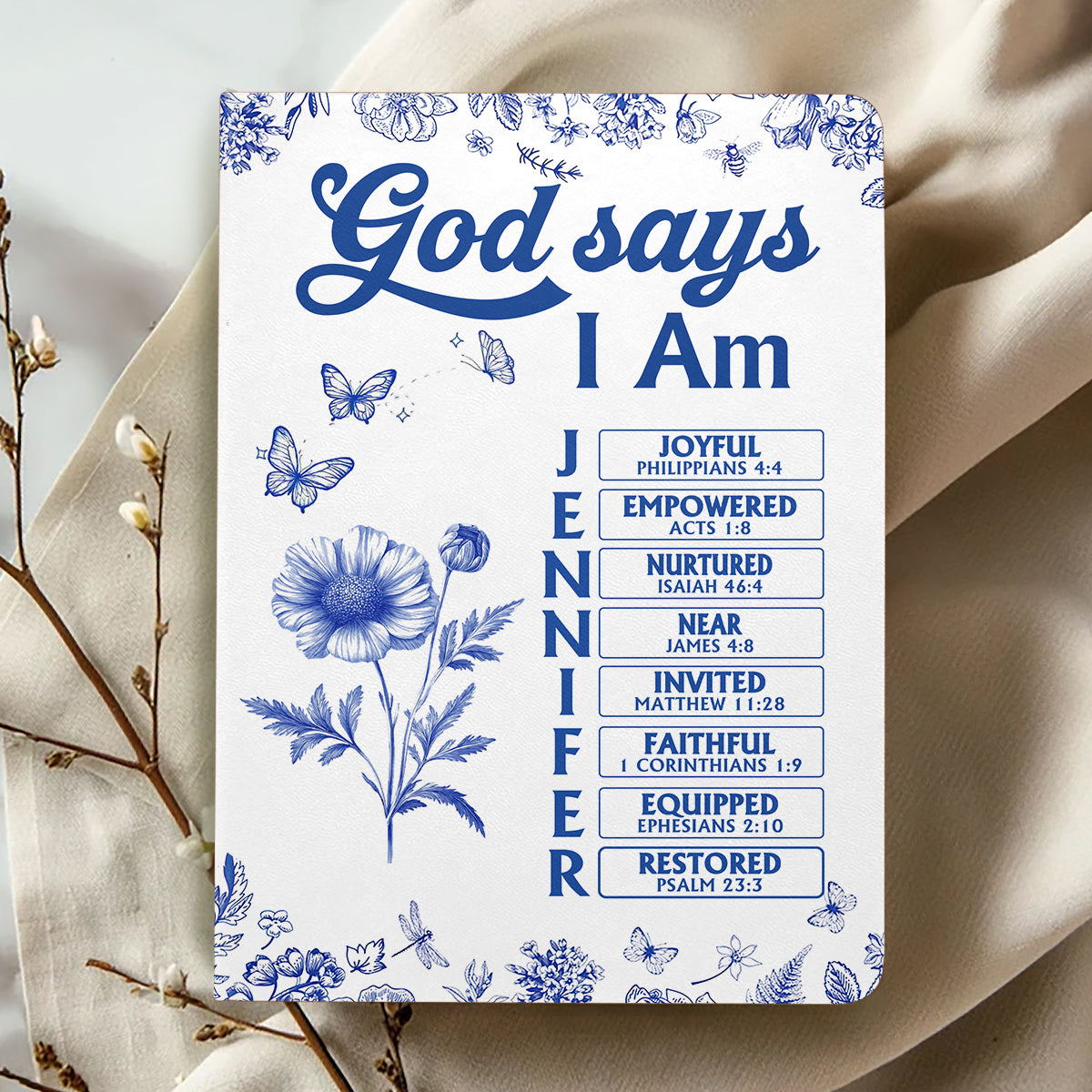 God Says I Am | Personalized Leather Cover Notebook