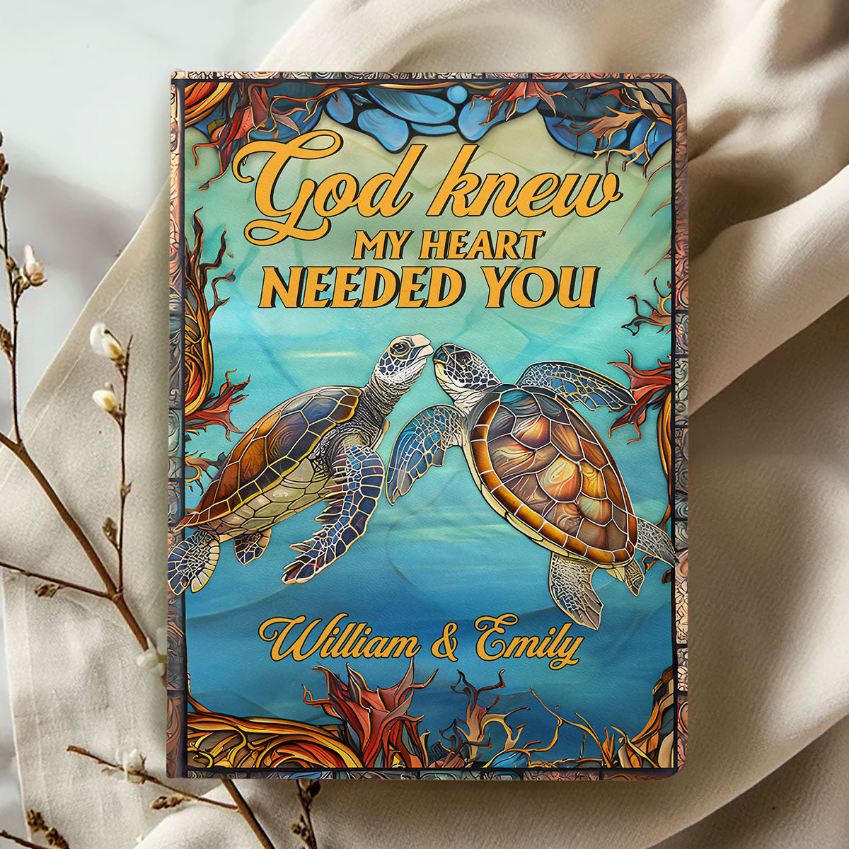 God Knew My Heart Needed You | Personalized Leather Cover Notebook