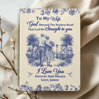 God Blessed The Broken Road | Personalized Leather Cover Notebook