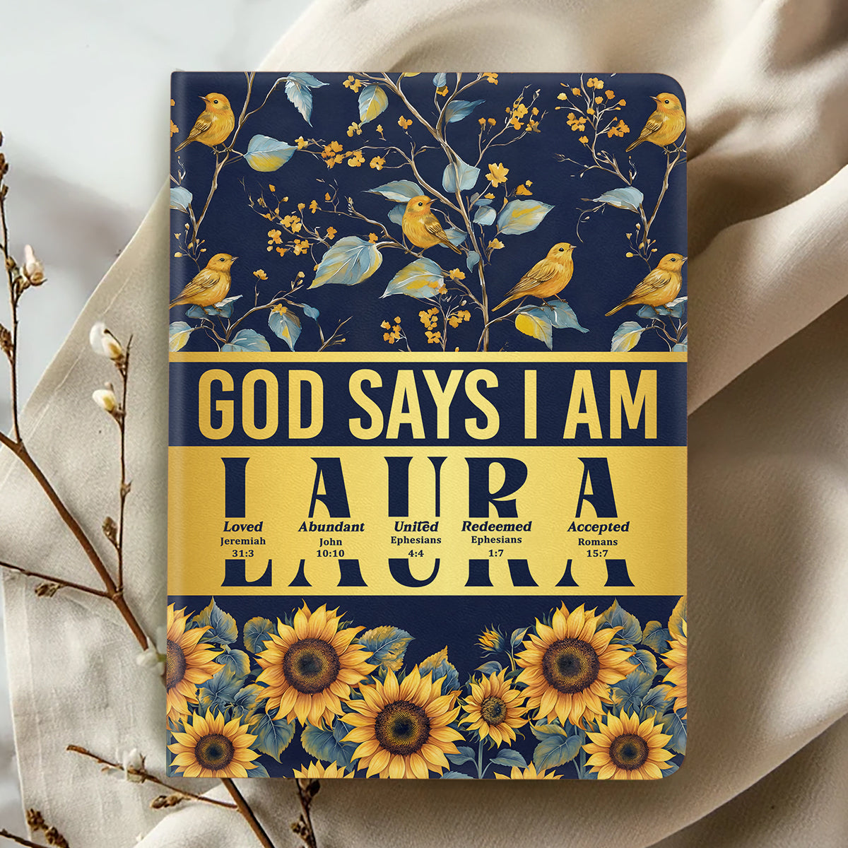 God Says I Am | Personalized Leather Cover Notebook