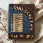 Man Of God  | Personalized Leather Cover Notebook