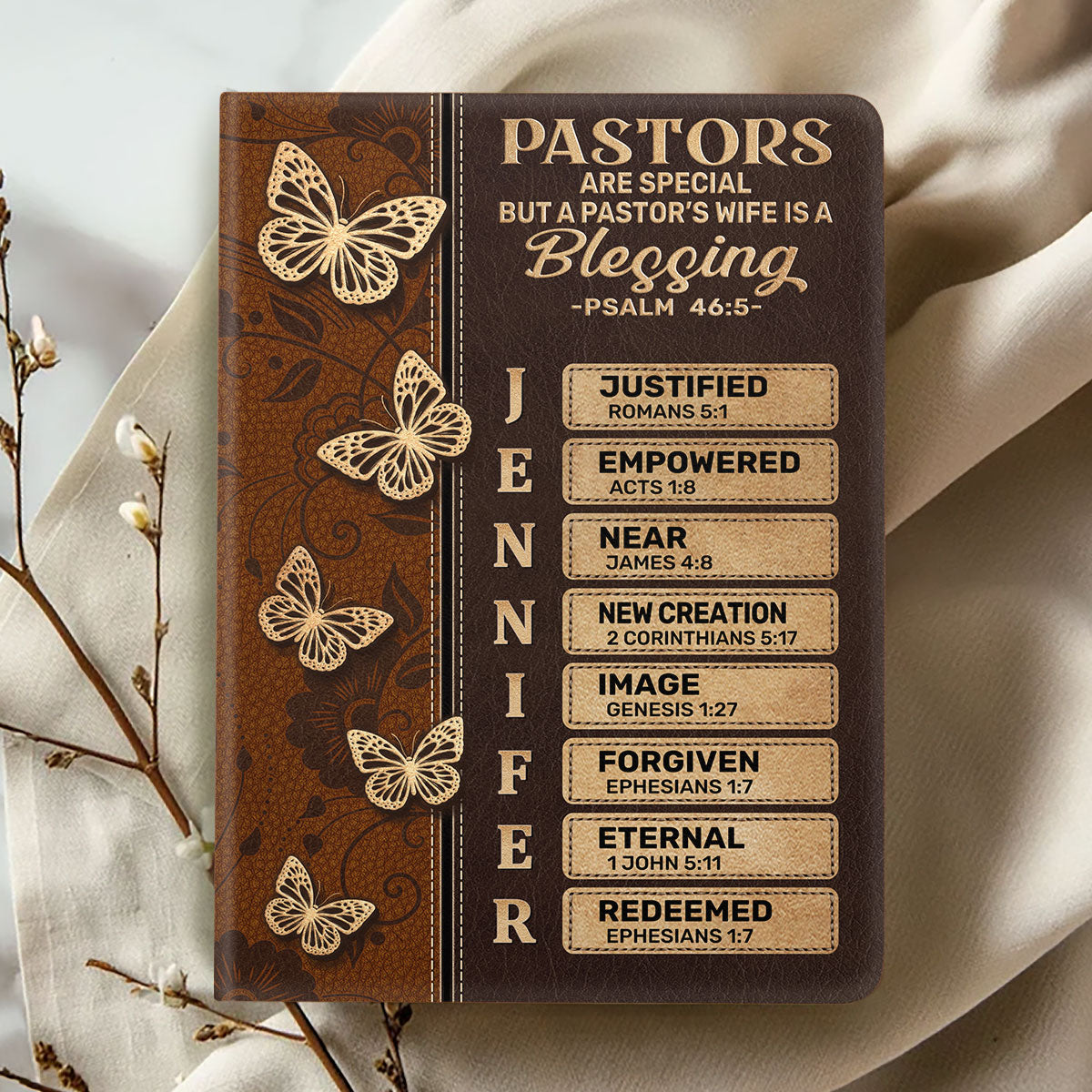 Pastor's Wife  | Personalized Leather Cover Notebook