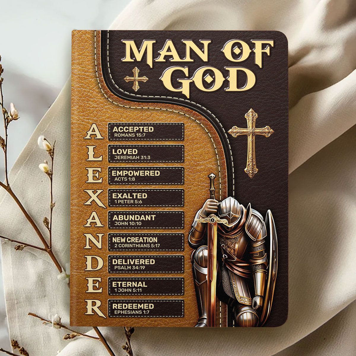 Man Of God | Personalized Leather Cover Notebook