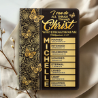 I Can Do All Things Through Christ Who Strengthens Me  | Personalized Leather Cover Notebook