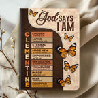 God Says I Am | Personalized Leather Cover Notebook