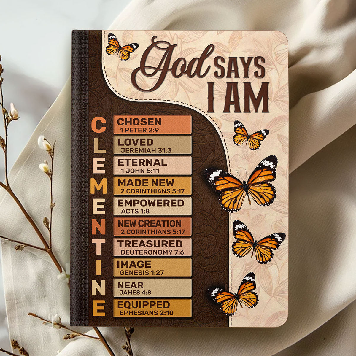 God Says I Am | Personalized Leather Cover Notebook