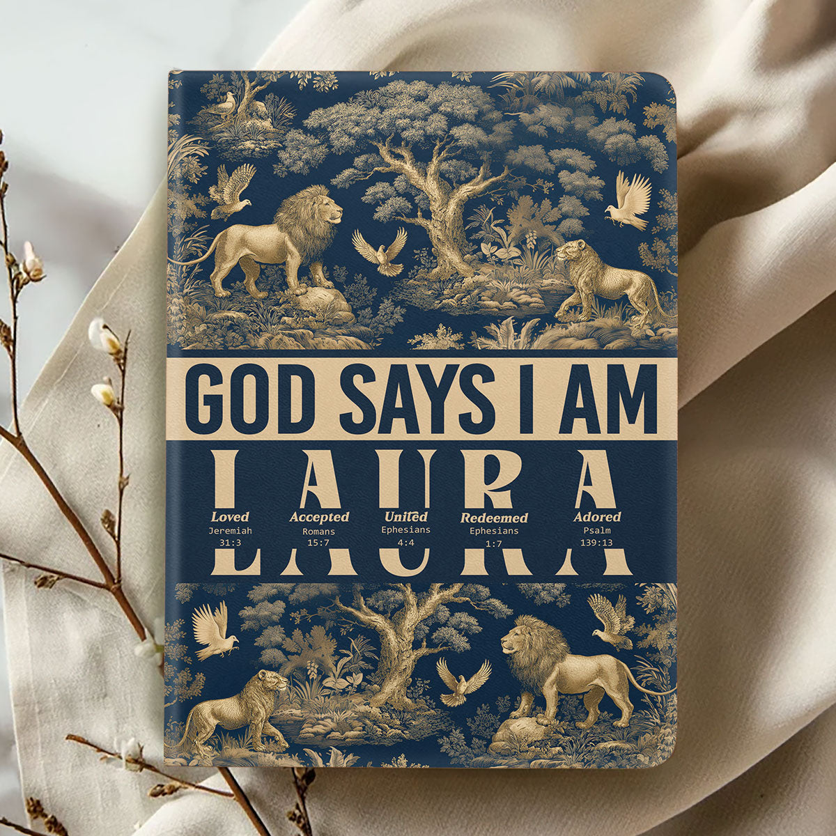 Lion Of Judah Shepherd Of Peace | Personalized Leather Cover Notebook