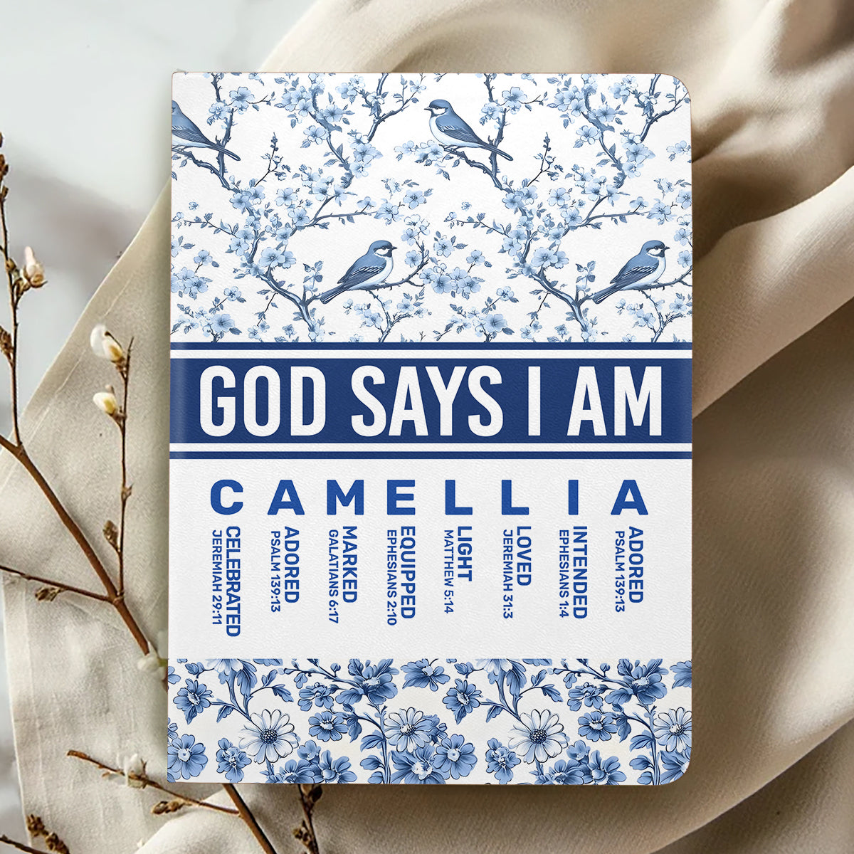 God Says I Am | Personalized Leather Cover Notebook