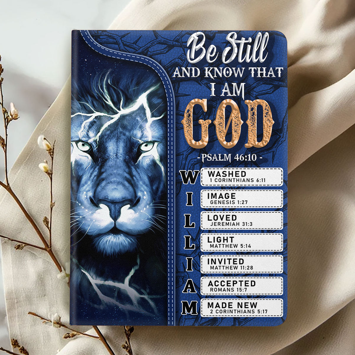 Be Still And Know That I Am God | Personalized Leather Cover Notebook