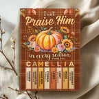 I Will Praise Him In Every Season | Personalized Leather Cover Notebook
